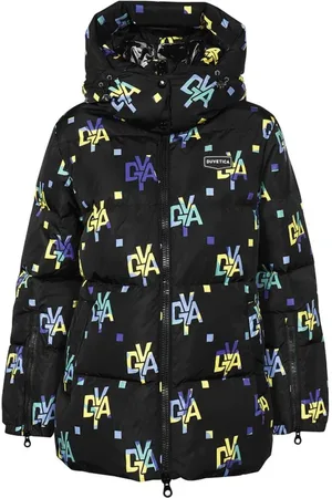 Duvetica Down Jackets, female, , Size: S Monogram Print Down Jacket