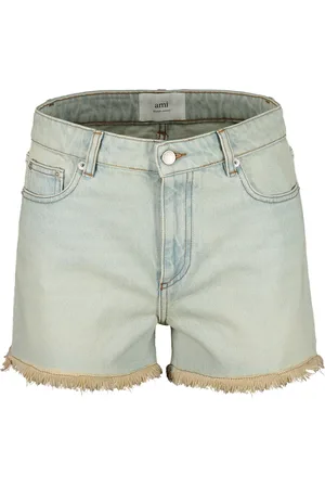 Ami Denim Shorts, female, , Size: W29 Denim Shorts Contrast Stitching Frayed