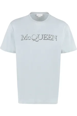 Alexander McQueen T-Shirts, male, , Size: L Cotton T-Shirt with Logo