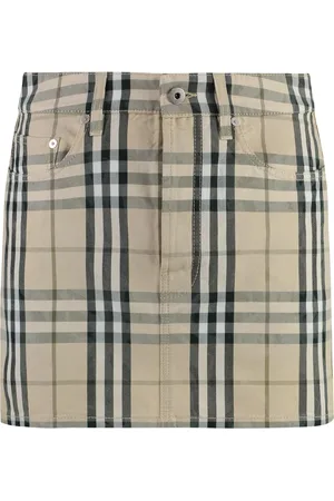 Burberry Short Skirts, female, , Size: 2XS Short Skirt with Motif and Metal Details