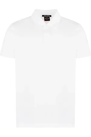 Paul & Shark Polo Shirts, male, , Size: S Cotton Polo Shirt Ribbed Collar
