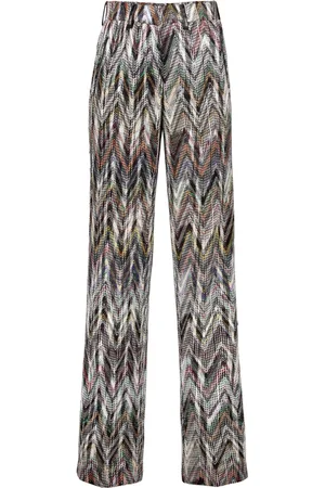 Missoni Straight Trousers, female, , Size: XS Chevron Knit Palazzo Trousers