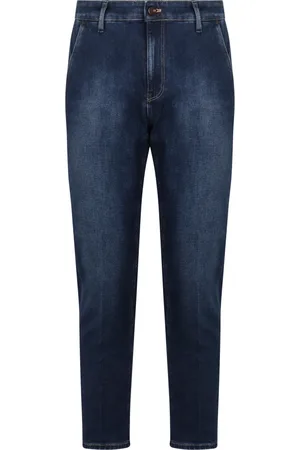 PT Torino Slim-fit Jeans, male, , Size: W34 Slim Fit Jeans with Back Logo