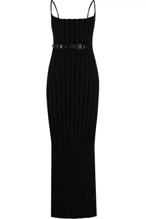 Alexander Wang Party Dresses, female, , Size: M Knitted Dress with Leather Belt