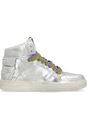 Philippe model Sneakers, female, , Size: 6 US Vintage Metallic Leather High-Top Sneakers