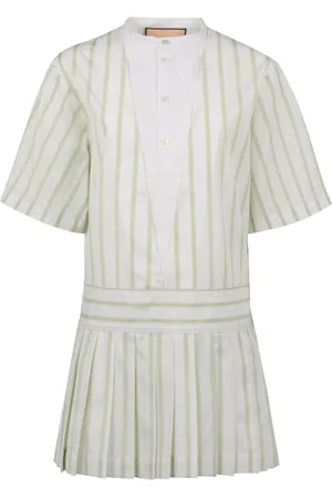 Plan C Short Dresses, female, , Size: XS Striped Cotton Mini-Dress
