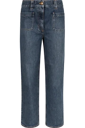 Elisabetta Franchi Straight Jeans, female, , Size: W27 High-rise boyfriend jeans 100% Cotton