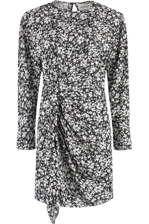 Isabel Marant Short Dresses, female, , Size: XS Printed Viscose Dress with Decorative Details