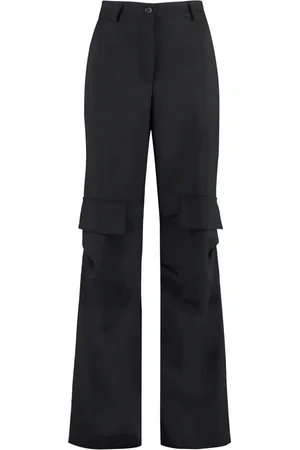 P.A.R.O.S.H. Wide Trousers, female, , Size: M Cargo Trousers with Wool Blend