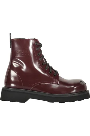 Kenzo Lace-up Boots, female, , Size: 8 US Round Toe Leather Ankle Boots