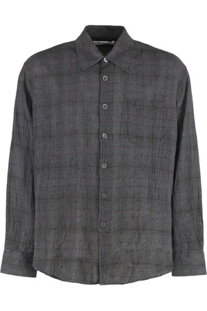 OUR LEGACY Casual Shirts, male, , Size: M Checked Cotton Blend Shirt with Front Pocket