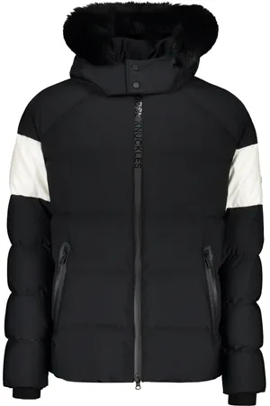 Moose Knuckles Down Jackets, male, , Size: 2XL Hooded Down Jacket with Fur Edge