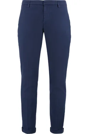 Dondup Chinos, male, , Size: W38 Stretch Cotton Chino Trousers with Welt Pockets