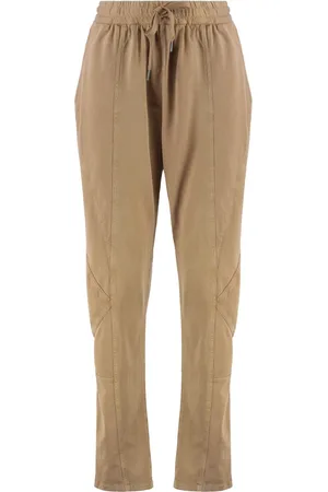 Isabel Marant Straight Trousers, female, , Size: S Cotton Drawstring Trousers