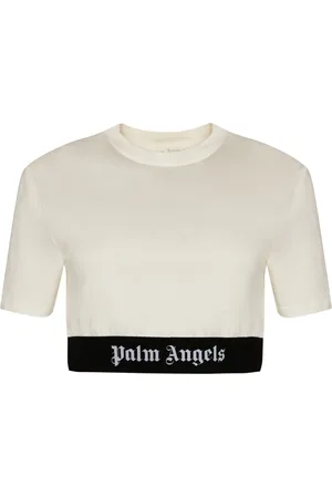 Palm Angels T-Shirts, female, , Size: M Cotton Crop Top