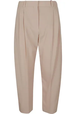 Stella McCartney Tapered Trousers, female, , Size: XS Cropped Pleated Trousers