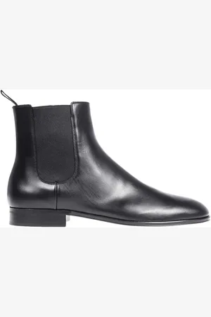 Gianvito Rossi Chelsea Boots, male, , Size: 11 US Leather Ankle Boots with Elastic Inserts