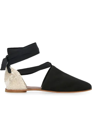 Castaner Flat Sandals, female, , Size: 8 US Suede Espadrilles with Tie-up Ankle Strap