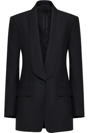 Givenchy Blazers, female, , Size: S Long Tailored Blazer Stripes