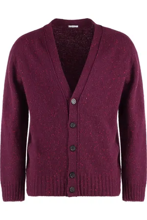 Malo Cashmere Knitwear, male, , Size: XL Heather Effect Cashmere Cardigan
