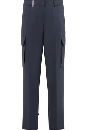 PESERICO SIGN Straight Trousers, female, , Size: S Cargo Cotton Trousers with Pockets