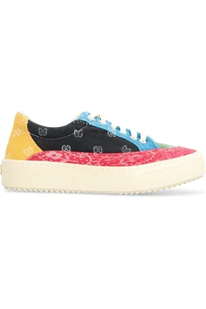 Rhude Sneakers, male, , Size: 7 US Bandana Patchwork Low-Top Sneakers