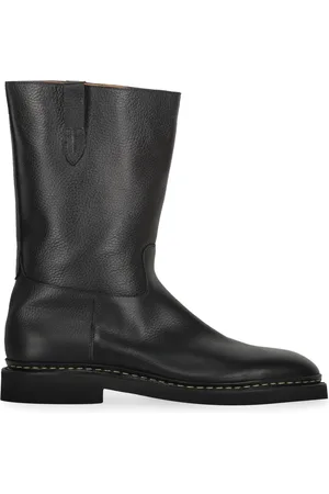 JOHN LOBB High Boots, male, , Size: 11 US Leather Boots with Round Toeline