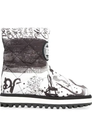Dolce & Gabbana Winter Boots, female, , Size: 5 US Quilted Printed Nylon Boots