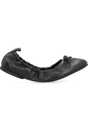Hogan Ballerinas, female, , Size: 7 US Leather Ballet Flats with Front Bow