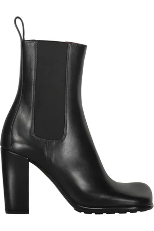 Bottega Veneta Heeled Boots, female, , Size: 8 US Storm Leather Ankle Boots