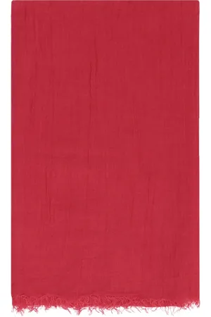 Rick Owens Winter Scarves, male, , Size: ONE SIZE Fringed Linen Blend Modal Silk Scarf