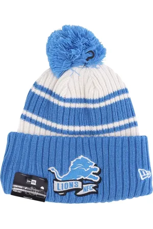 New Era Beanies, male, , Size: ONE SIZE Detroit Lions Pom Pom Beanie Hat