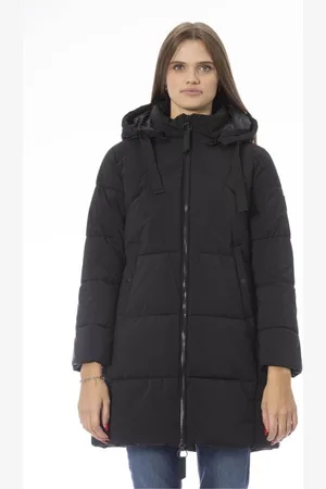 BALDININI Parkas, female, , Size: L Long Down Jacket with Pockets