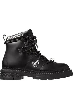 Jimmy Choo Lace-up Boots, male, , Size: 9 US leather ankle boots with logo