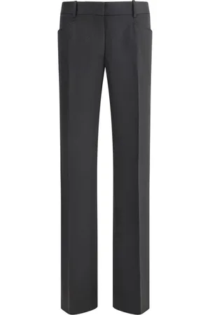 Tom Ford Straight Trousers, female, , Size: S Elegant Wool Pants with Belt Loops