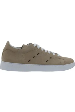 Kiton Sneakers, male, , Size: 12 US Leather Sneakers with Side Details
