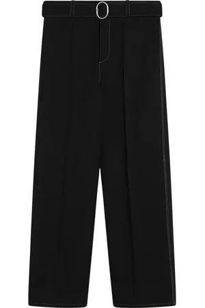 Jil Sander Straight Trousers, male, , Size: M Belted Trousers