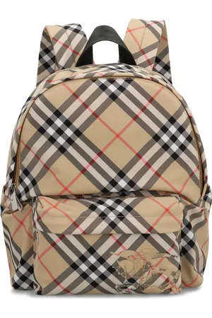 Burberry Backpacks, male, , Size: ONE SIZE Canvas Backpack with Motif Print