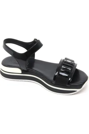 Hogan Flat Sandals, female, , Size: 5 1/2 US Jewel sandal made in Italy