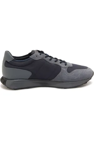 Hogan Sneakers, male, , Size: 9 US Gray Lace-Up Shoes with Memory Foam
