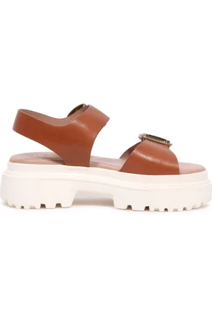 Hogan Flat Sandals, female, , Size: 10 US Vintage effect sandal with wide fit