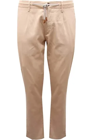 ELEVENTY Slim-fit Trousers, male, , Size: W34 Lyocell/Cotton Trousers, Made in Italy