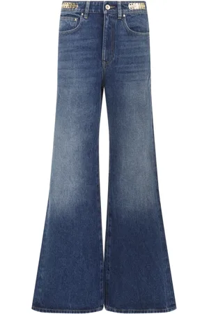 Paco rabanne Flared Jeans, female, , Size: W25 Cotton Trousers Aw24