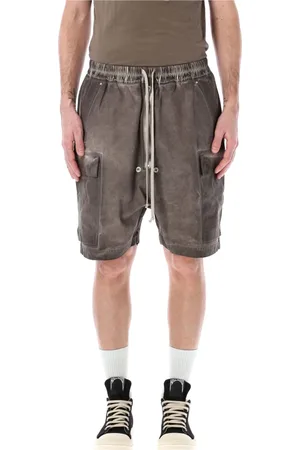 Rick Owens Casual Shorts, male, , Size: S Drop-Crotch Cotton Cargo Shorts