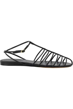 Proenza Schouler Flat Sandals, female, , Size: 10 US Caged Lambskin T-Strap Flat Sandals