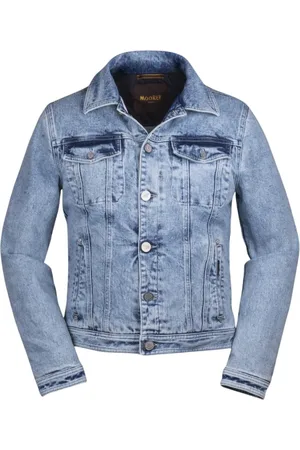 MOORER Denim Jackets, male, , Size: M Stylish Jacket for All Occasions