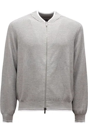 PESERICO SIGN Cardigans, male, , Size: XL Full Zip Cotton Cardigan Sweater