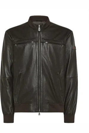 Peuterey Leather Jackets, male, , Size: XL Leather Jacket Sands Model