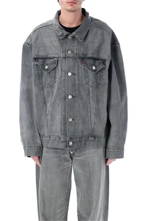 JUNYA WATANABE Denim Jackets, male, , Size: L Grey Denim Oversized Jacket Ss25