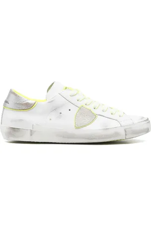 Philippe model Sneakers, male, , Size: 7 US Neon Sneaker with Suede Embossed Shield